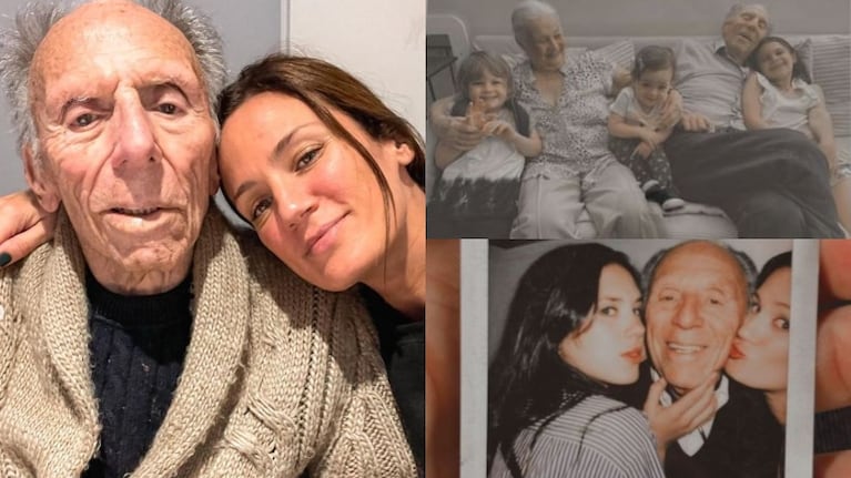 El dolor de Paula Chaves por la muerte de su abuelo Kaki (Fotos: Instagram e Instagram Stories)