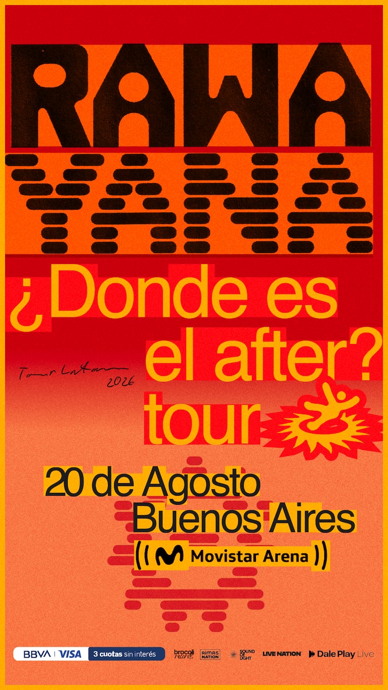 El ¿Dónde es el after? World Tour, promovido por Live Nation y Rimas Nation, iniciará el próximo 17 de abril en el Movistar Arena de Bogotá, Colombia