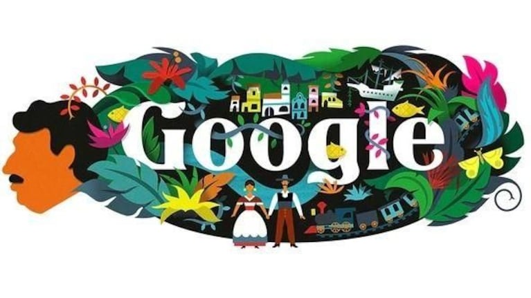 El Doodle de Google festeja hoy el natalicio de Gabriel García Márquez, el escritor colombiano que ganó un Premio Nobel