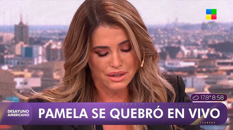 El dramático llanto de Pamela David en vivo (captura de América TV)
