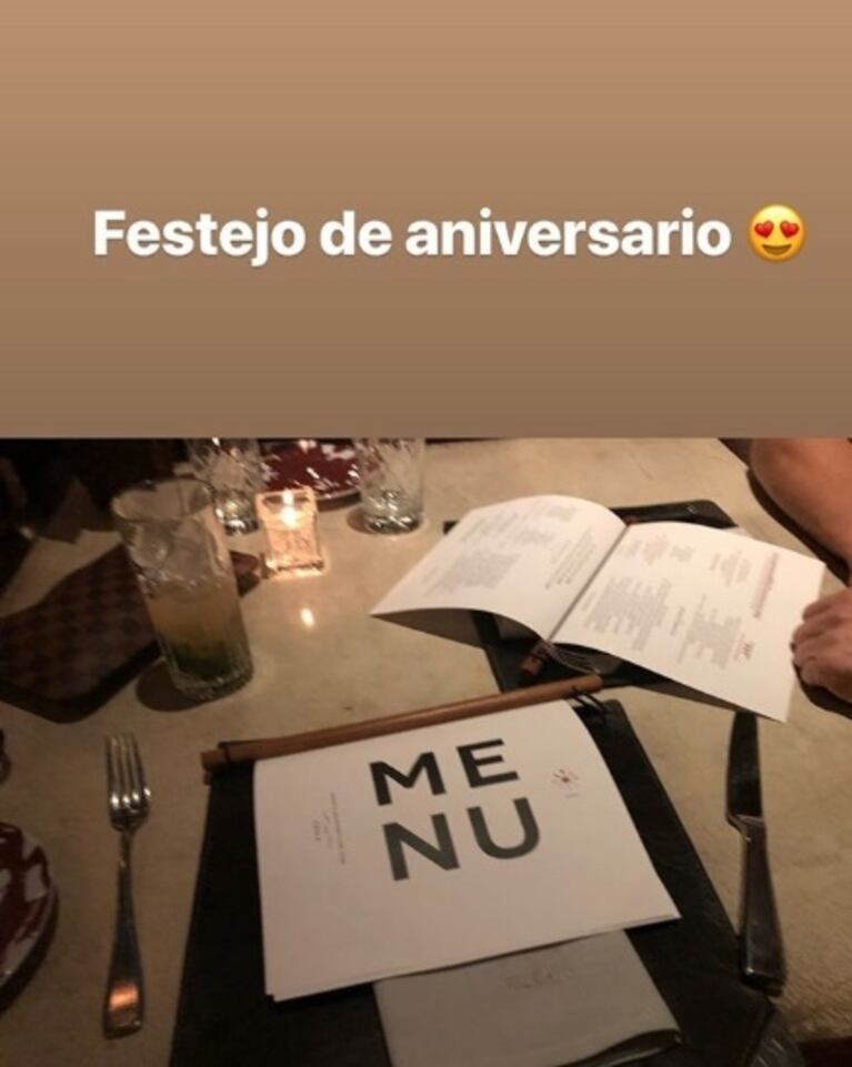 El dulce mensaje de Cinthia Fernández a Baclini en su primer aniversario de novios... ¿con palito para Defederico?