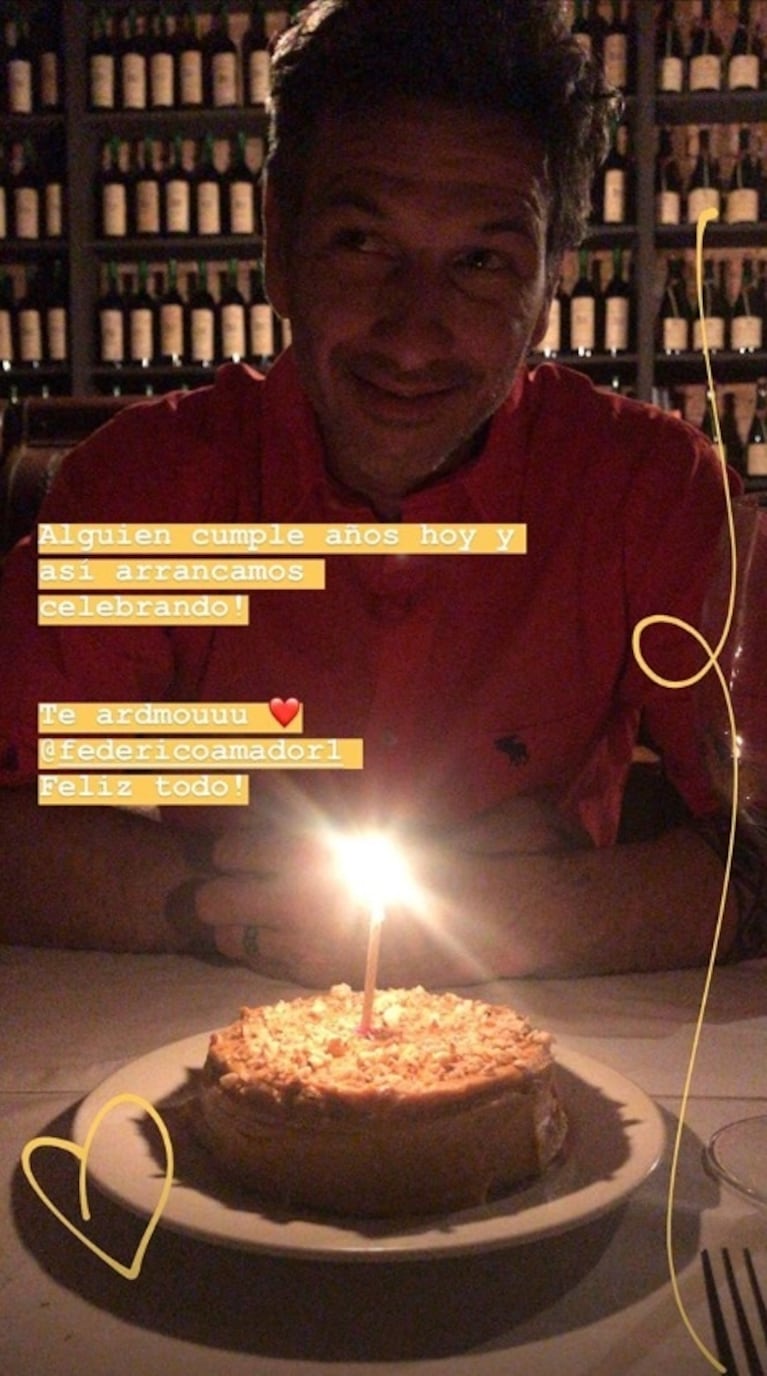 El dulce mensaje de Flor Bertotti a Federico Amador en su cumpleaños: "Mi novio eterno"
