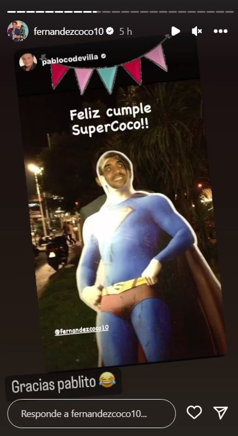El dulce saludo de Mirko a su padrino, Coco Fernández, por su cumpleaños