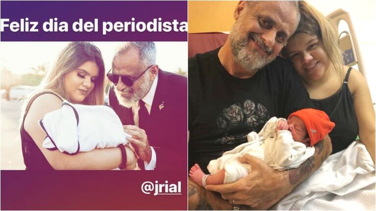 El dulce saludo de Morena Rial a su papá por el Día del Periodista (Foto: Instagram Stories e Instagram)