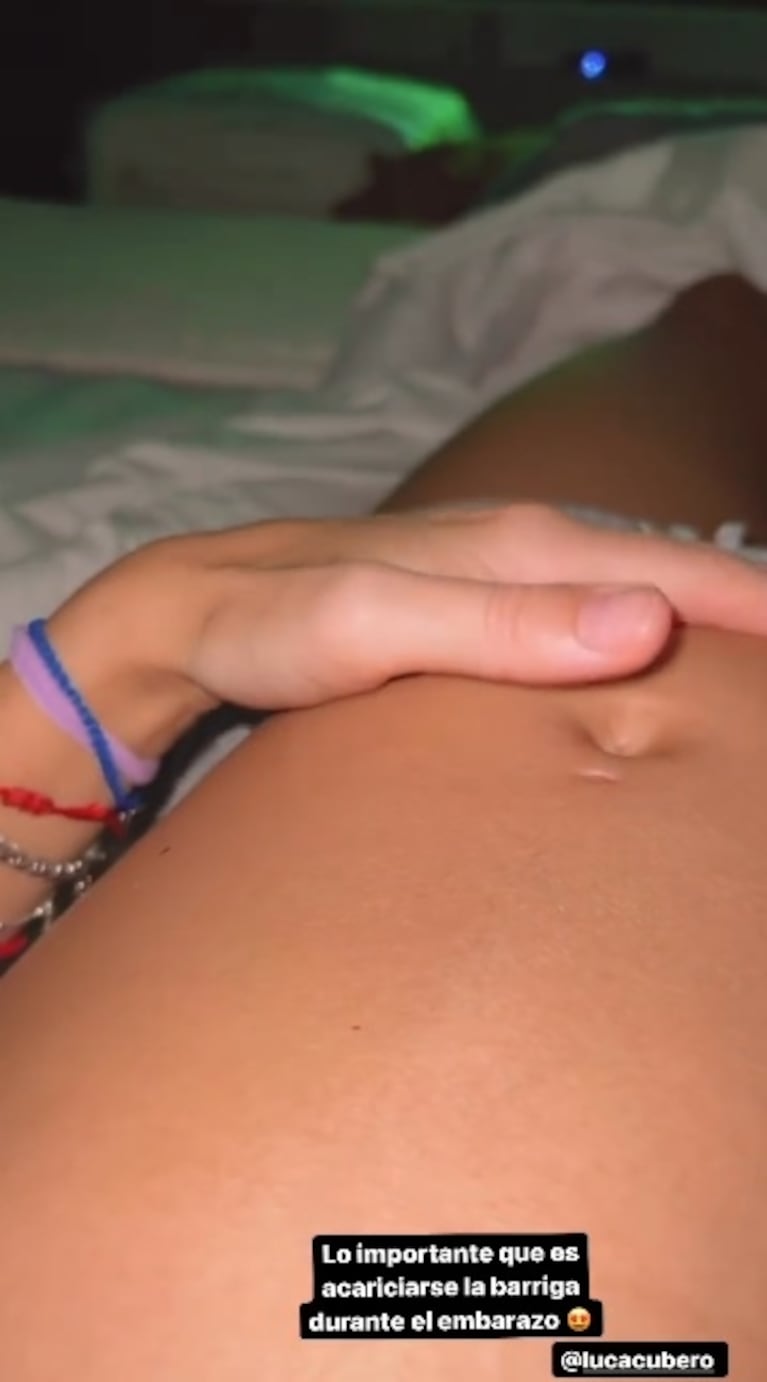 El dulce video de Mica Viciconte mimando su pancita: "Lo importante que es acariciarse la barriga durante el embarazo"