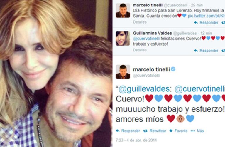 El dulce y colorido saludo de Guillermina Valdés a Marcelo Tinelli por la vuelta a Boedo. (Fotos: Twitter)