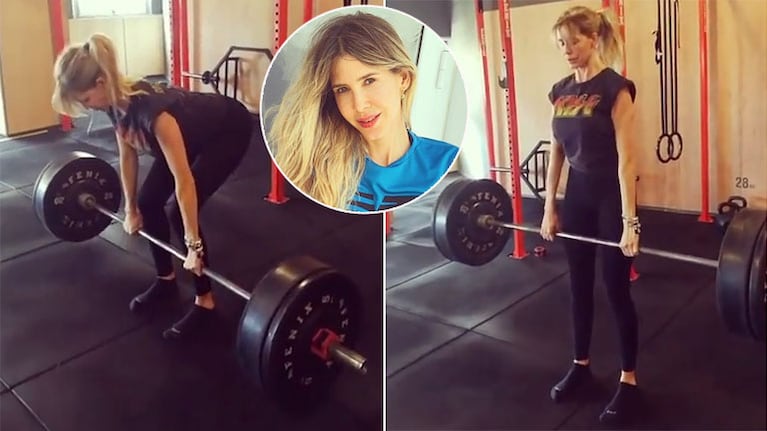 El duro entrenamiento de Guillermina Valdés, levantado una barra con 65 kilos: su híper nutritivo desayuno