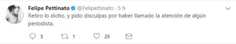 El duro tweet del hijo de Roberto Pettinato contra su padre: "Antes de decirme ‘tu viejo es un genio’ sepan que en el peor momento de mi vida me abandonó y todo mi tratamiento lo pagó mi hermana"