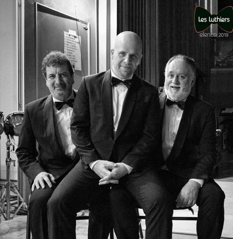 El elenco 2019 de Les Luthiers sumó a Roberto Antier, Tomás Mayer-Wolf, Martín O'Connor y Horacio Tato Turano (Foto: Instagram / lesluthiers_oficial - Muel de Dios)