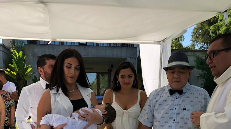 El emotivo bautismo de Diego Matías, el nieto de Diego Armando Maradona