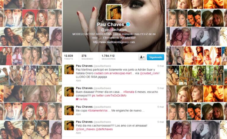 El emotivo collage de Paula Chaves (Foto: Twitter).