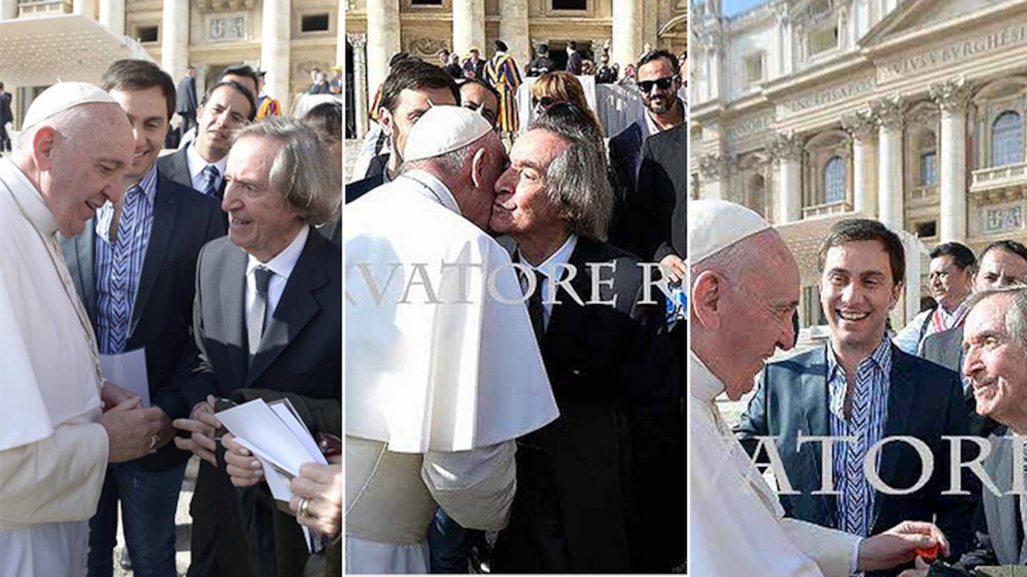 El emotivo encuentro del Papa con Carlitos Balá. Fotos: Twitter y L Osservatore Romano.