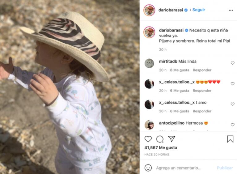El emotivo mensaje de Dario Barassi, lejos de su hija: "Necesito que esta niña vuelva ya"