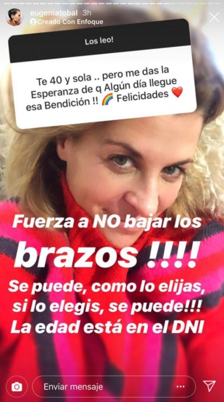 El emotivo mensaje de Eugenia Tobal a las mujeres que luchan por ser madres: "¡A no bajar los brazos!"