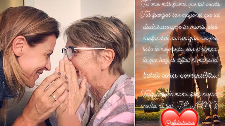 El emotivo mensaje de Eugenia Tobal a su mamá por su cumpleaños
