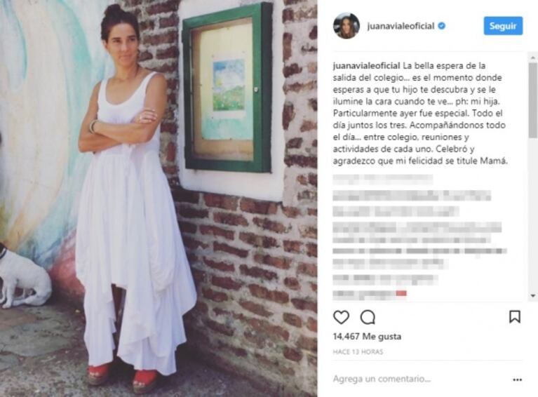 El emotivo mensaje de Juana Viale al compartir una foto a la salida del colegio de sus hijos: "Celebro y agradezco que mi felicidad se titule 'mamá'"