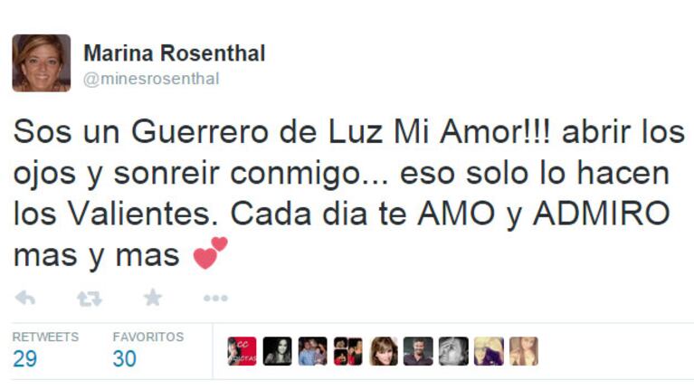 El emotivo mensaje de la novia de Cacho Castaña: "Sos un guerrero… Abrir los ojos y sonreír conmigo" (Foto: Twitter)