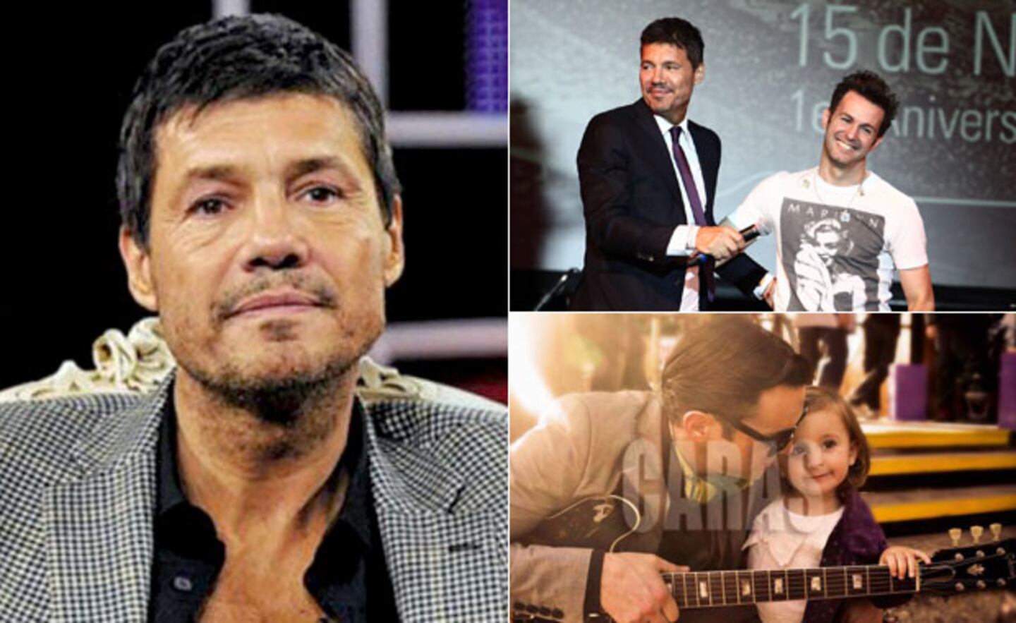 El emotivo mensaje de Marcelo Tinelli a Axel. (Fotos: Web, Ideas del Sur y revista Caras)