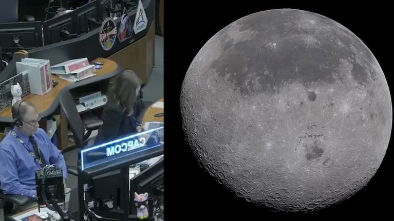 El emotivo mensaje de un astronauta del Artemis II a su novia desde la órbita lunar (imágenes de la NASA difundidas en X)
