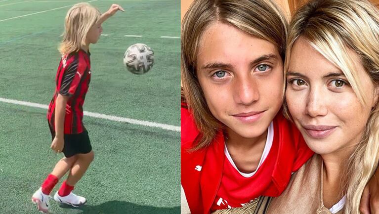El emotivo mensaje de Wanda Nara al ver a su hijo jugando al fútbol.