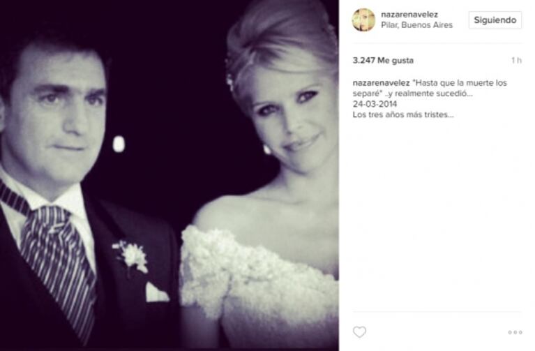 El emotivo posteo de Nazarena Vélez, a 3 años de la muerte de Fabián Rodríguez