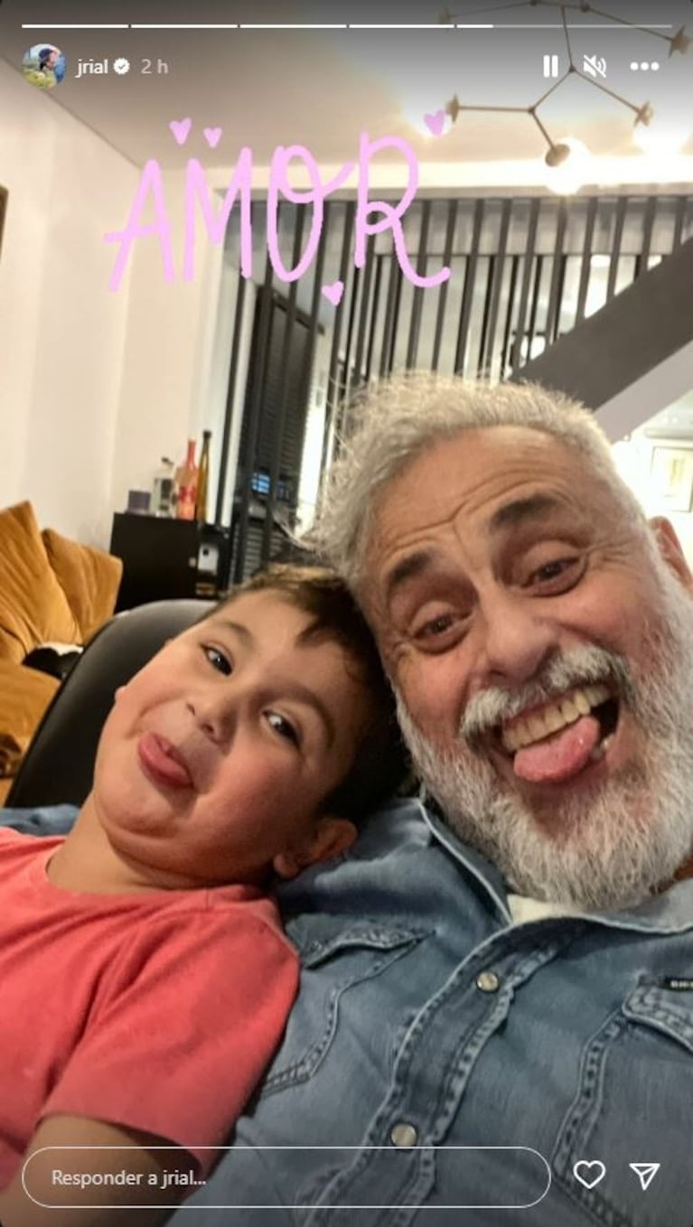 El emotivo reencuentro de Jorge Rial con su nieto después de sus conflictos con Morena: "Amor"