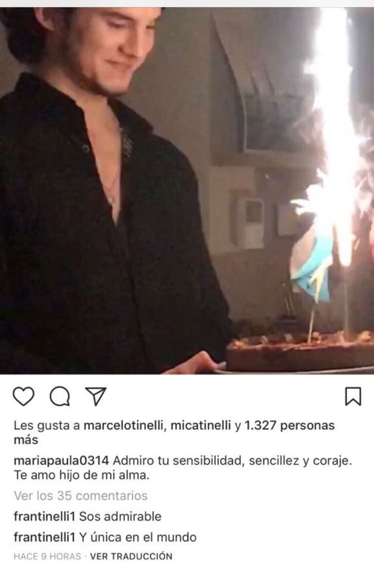 El emotivo saludo de Marcelo Tinelli a su hijo Francisco por su cumpleaños: "Disfrutá mucho, siempre"