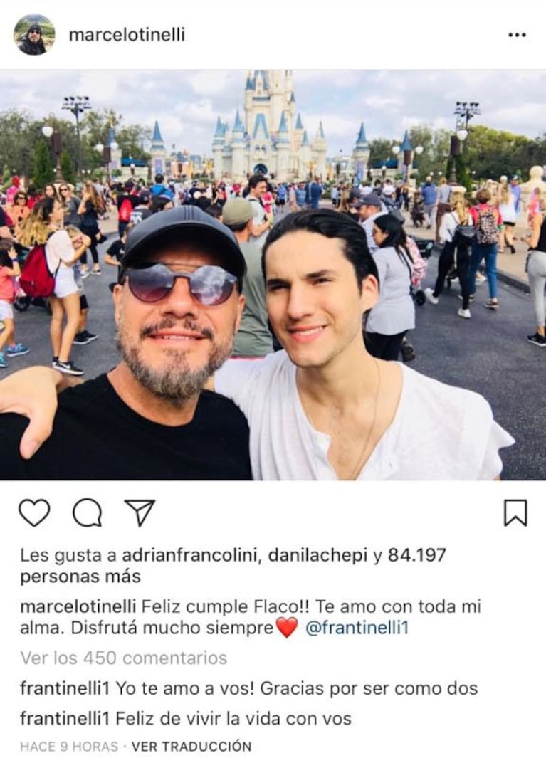 El emotivo saludo de Marcelo Tinelli a su hijo Francisco por su cumpleaños: "Disfrutá mucho, siempre"