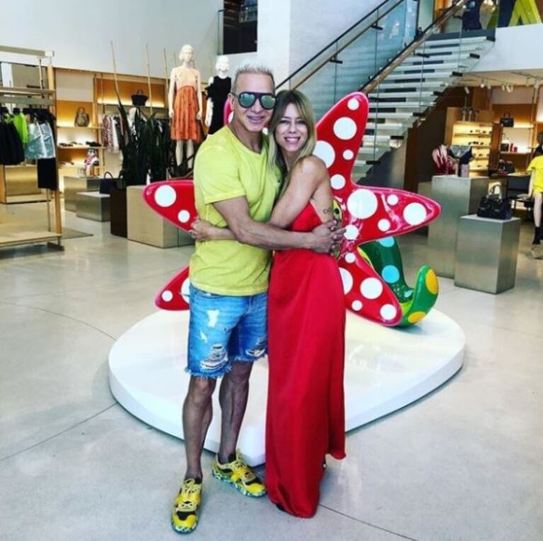El encuentro de Nicole Neumann con Flavio Mendoza en Miami: "Muy emocionada de conocer al bebé"
