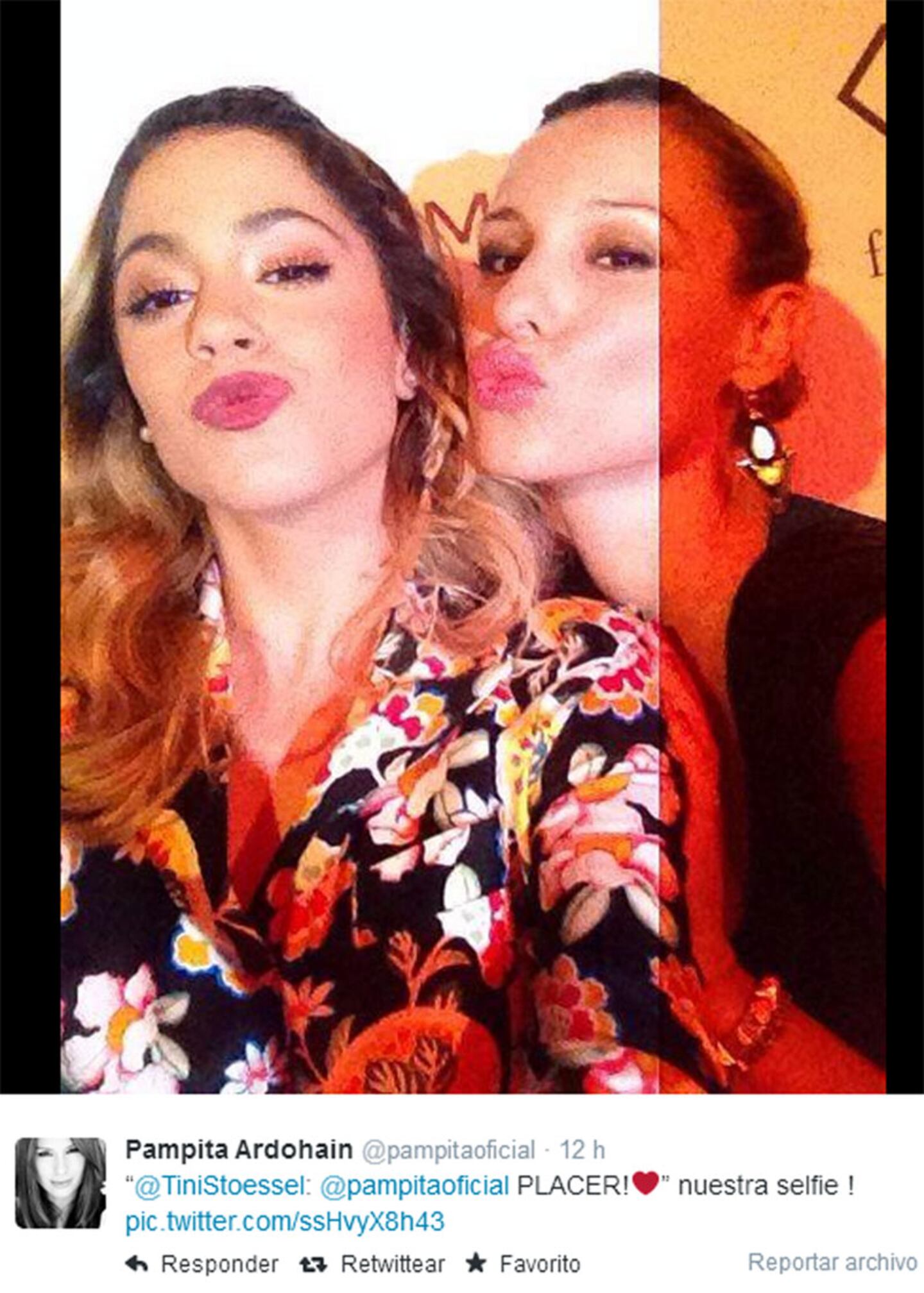 El encuentro de Pampita con Tini Stoessel (Foto: Twitter)