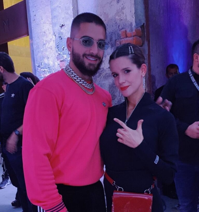 El encuentro de Violeta Urtizberea y Mery del Cerro con Maluma en un evento: sus divertidas reacciones
