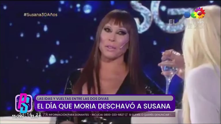El encuentro épico de Susana Gímenez y Moria Casán en Telefé que dio que hablar (Foto: captura de eltrece).
