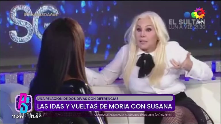 El encuentro épico de Susana Gímenez y Moria Casán en Telefé que dio que hablar (Foto: captura de eltrece).