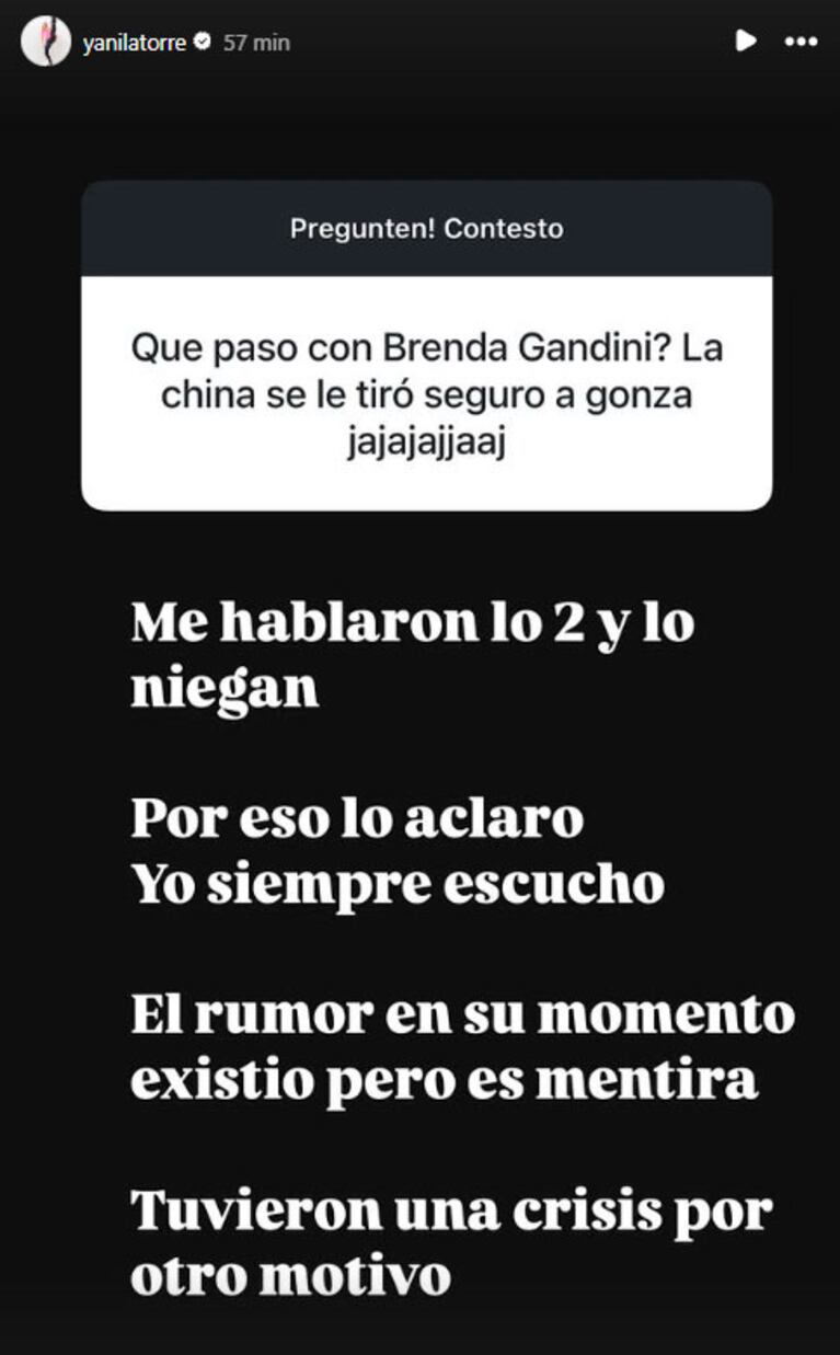 El enojo de Brenda Gandini con Yanina Latorre: qué dijo sobre el vínculo de Gonzalo Heredia y China Suárez