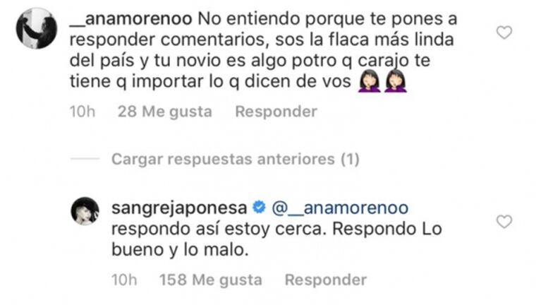 El enojo de la China Suárez por las críticas a una foto de Magnolia: "Si no te gusta, volá de mi Instagram"