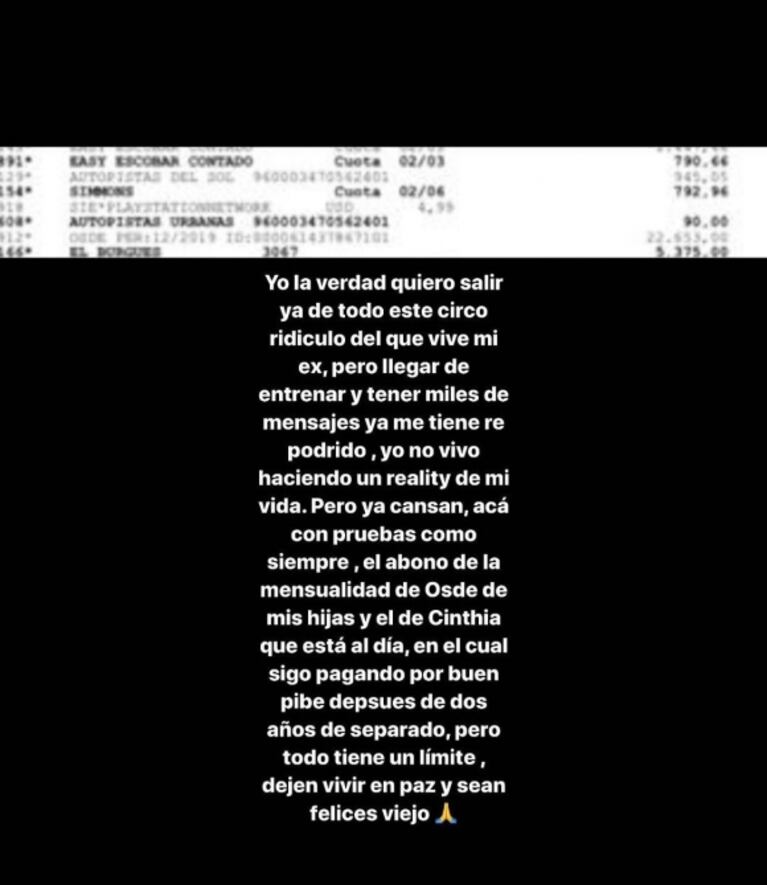 El enojo de Matías Defederico tras la versión de que no quiere pagarle la obra social a sus hijas: "Me cansé"