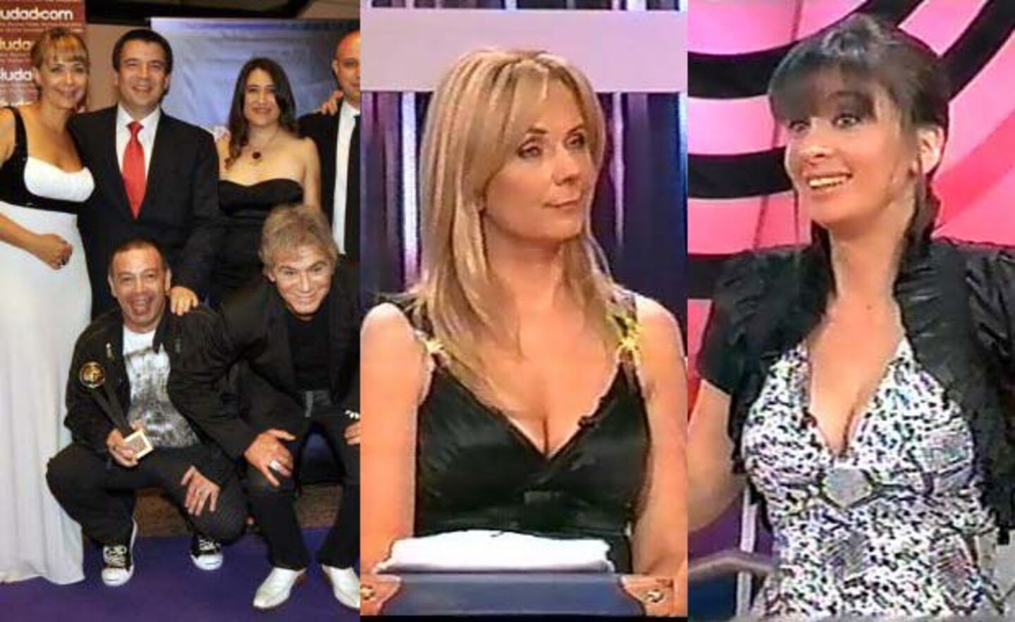 El equipo de Bendita, con Evelyn Von Brocke, en los premios Tato, ante la indigación de Edith Hermida. (Foto: Web)