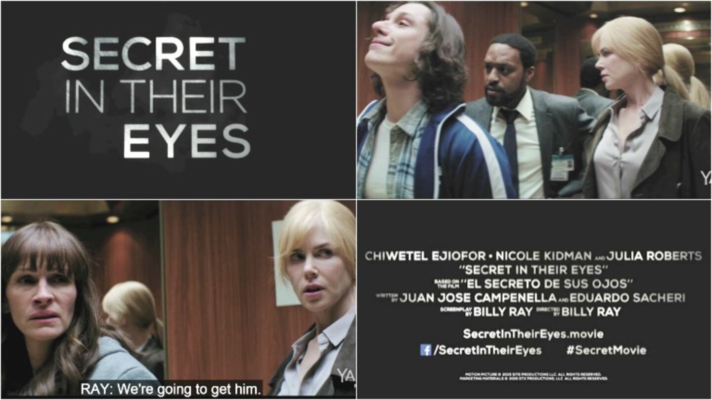 El error en el trailer de la remake de El secreto de sus ojos (Foto: Captura) 