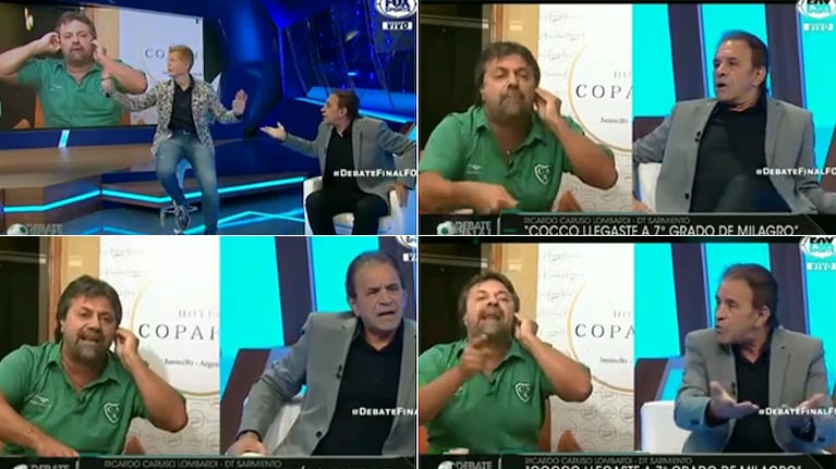 El escándalo de Caruso Lombardi en TV. Fotos: Capturas Youtube.