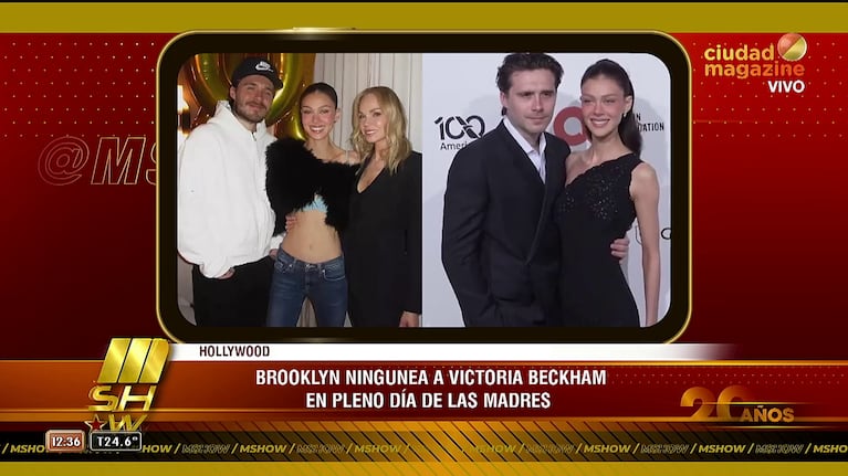 El escándalo familiar de los Beckham en el Día de las Madres (Foto: captura de Mshow).