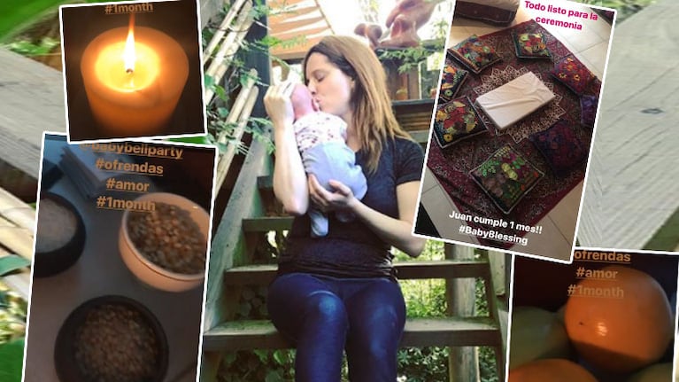 El especial ritual de Agustina Kämpfer para celebrar el primer mes de vida de su hijo