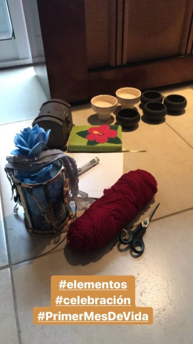 El especial ritual de Agustina Kämpfer para celebrar el primer mes de vida de su hijo, Juan: "Ofrendas, amor y bendiciones al bebé"  
