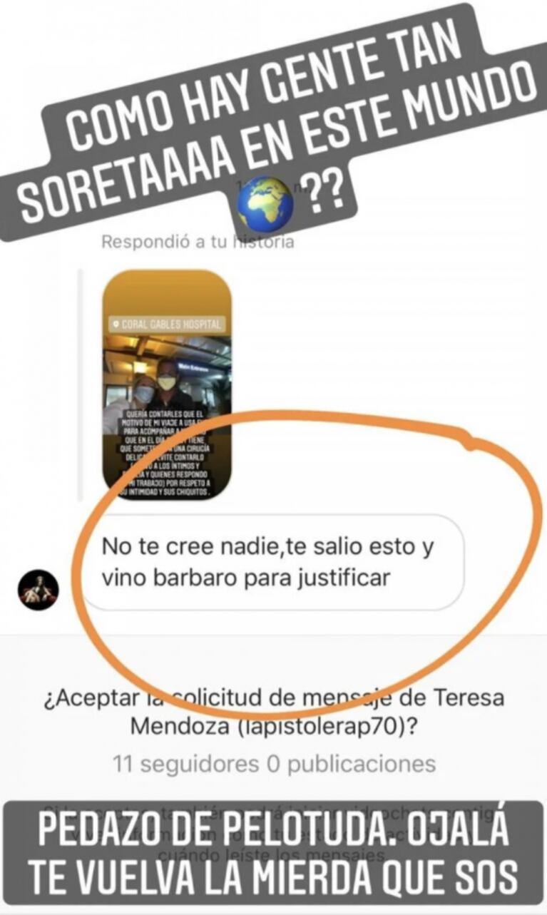 El exabrupto de Barbie Simons a una mujer que cuestionó su viaje a Miami: "¿Cómo hay gente tan soreta?