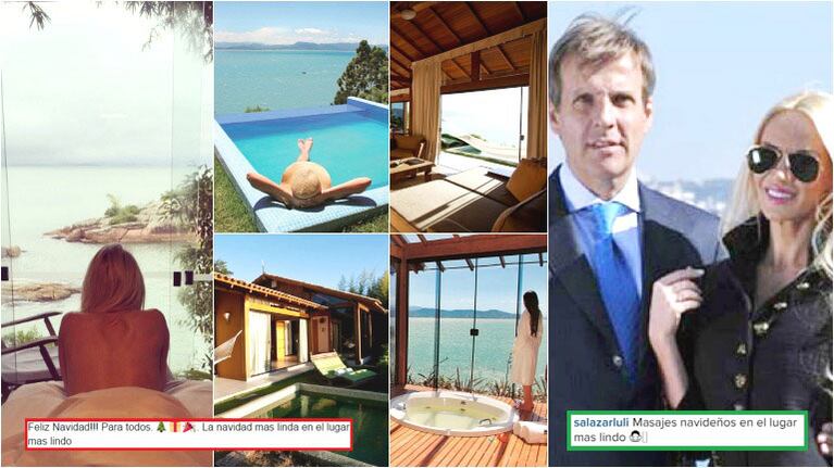 El exclusivo resort de Brasil donde Luciana Salazar y Martín Redrado festejaron la Navidad (Fotos: Web e Instagram)