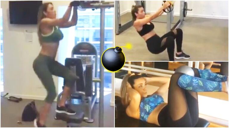 El exigente entrenamiento de Floppy Tesouro, a 3 meses de dar a luz a su hija Moorea (Fotos: Instagram)
