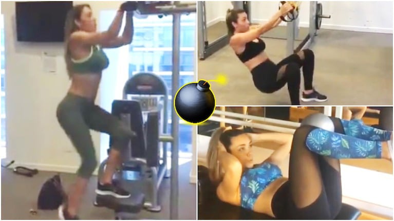 El exigente entrenamiento de Floppy Tesouro, a 3 meses de dar a luz a su hija Moorea (Fotos: Instagram)
