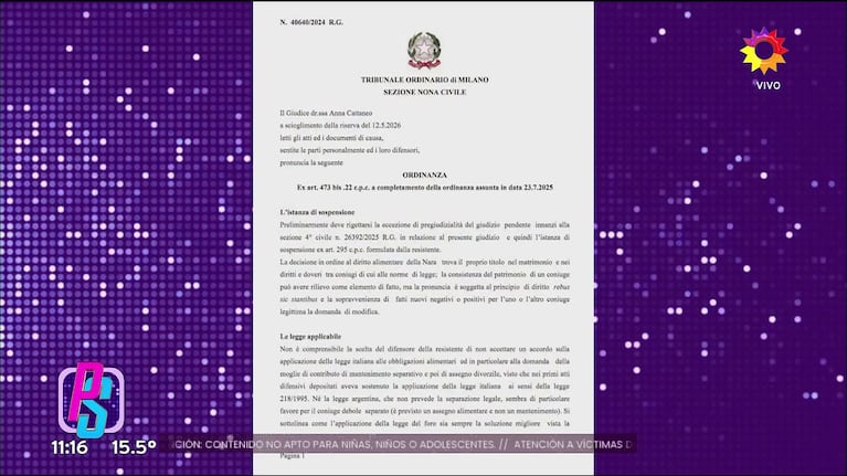 El expediente del fallo contra Wanda Nara en Italia en la demanda contra Mauro Icardi.