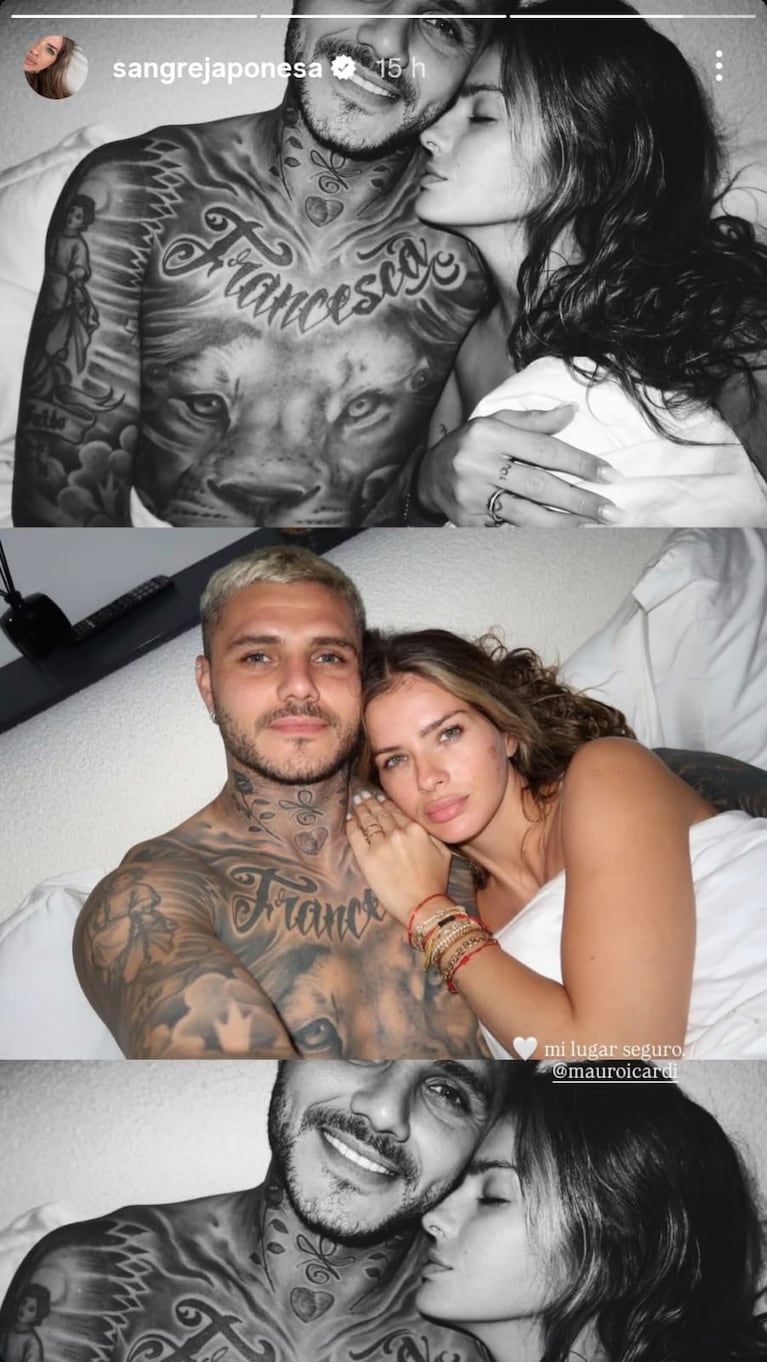 El explosivo reencuentro de la China Suárez y Mauro Icardi (Foto: Instagram @sangrejaponesa).