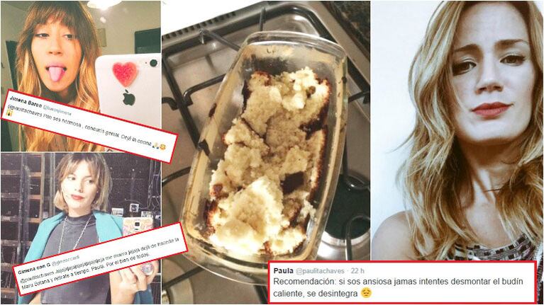 El fallido postre de Paula Chaves que generó chistes y chicanas de Barón y Accardi (Fotos: Instagram y Twitter)