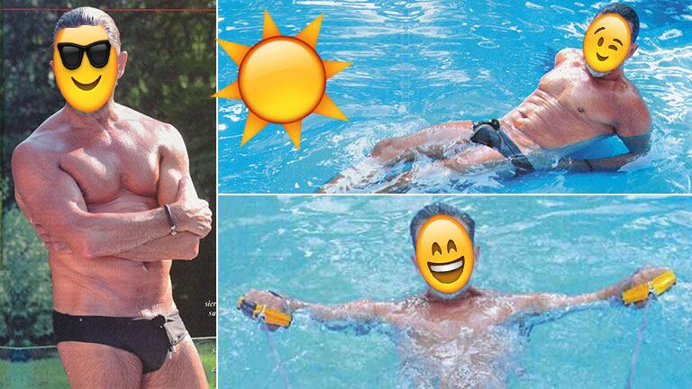 El famoso que lució su lomazo en sunga ¡a los 60 años!